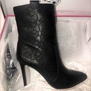 Women’s calf high heel booties